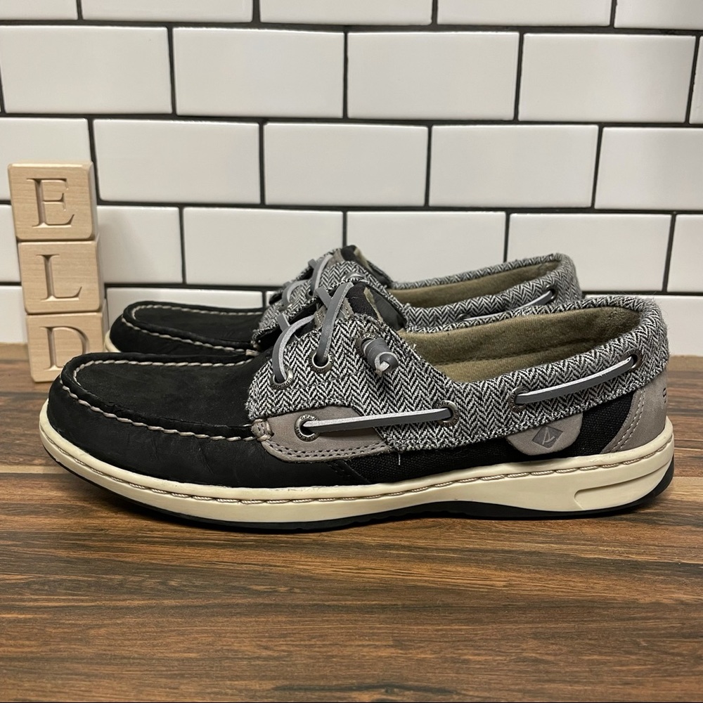 Sperry Rosefish Suede & Canvas 3 Eye Boat Shoes
